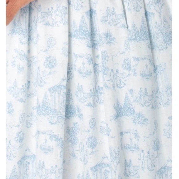 Celebrity Pink Bridgerton Blue and White Midi Dress NWT Lg - Picture 16 of 16